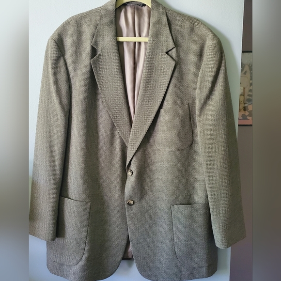 Lands' End Suits & Blazers Lands End Mens 43r 0 Wool Mini Check